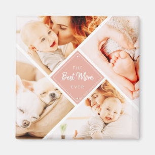 Aimant Les photos de Best Maman Ever Modern Custom