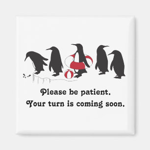 Aimant Les pingouins en attente dans la file d'attente d'