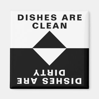 Aimant Les plats sont propres, les plats sont salés