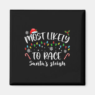 Aimant Les Plus Probables De Course Père Noël Sleigh Fami