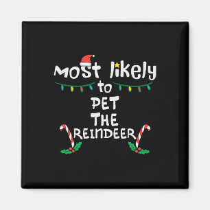 Aimant Les plus probables Pet Reindeer Noël Noël Noël Noë