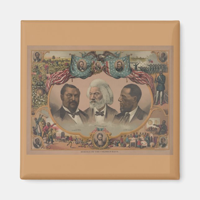 Aimant Les premiers héros africains américains (Devant)