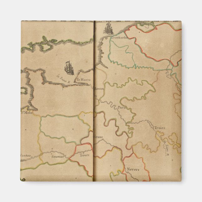 Aimant Les rivières France (Devant)