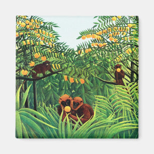 Aimant "Les singes dans la Grove Orange" par Henri Rousse