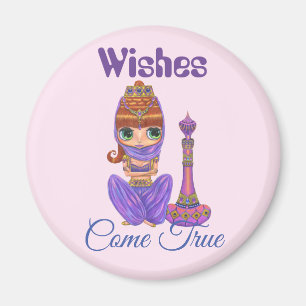 Aimant Les souhaits viennent vrai Purple Genie Girl Boute