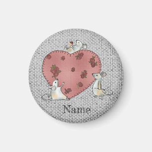 Aimant Les souris coulent le coeur
