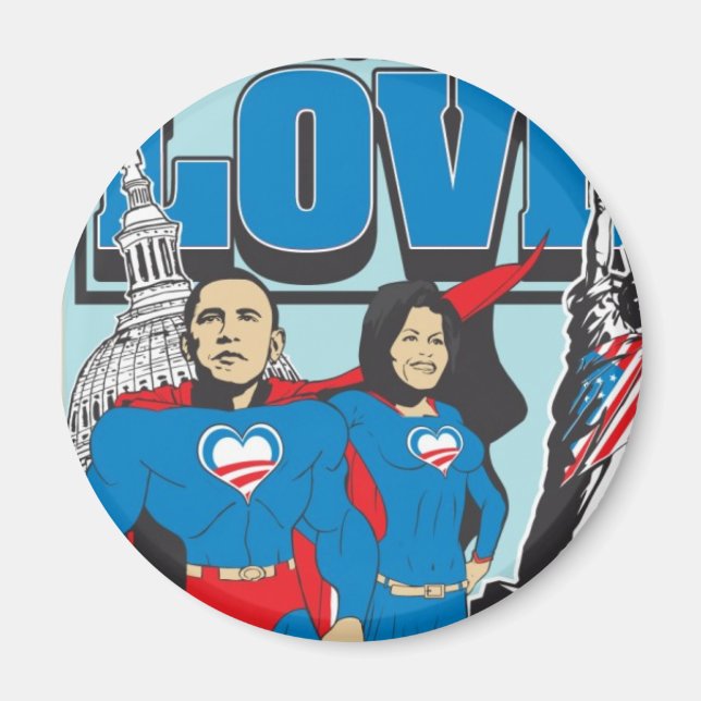Aimant Les super Obama (Devant)