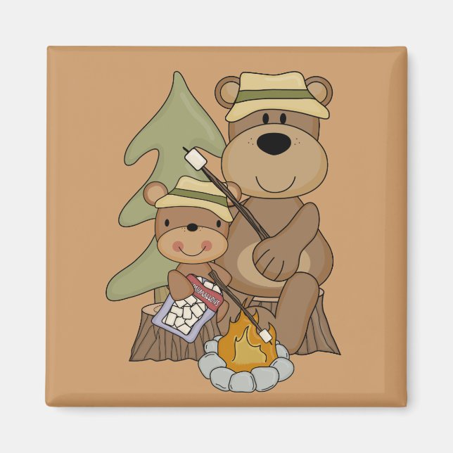 Aimant Les T-shirts et cadeaux Campfire (Devant)