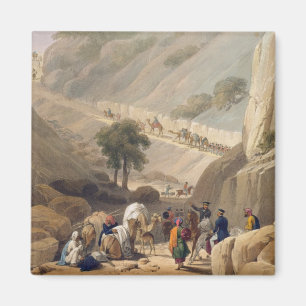 Aimant Les troupes émergeant de la partie étroite du De