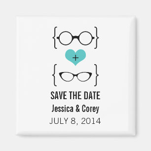 Aimant Les verres Geeky d'Aqua sauvent l'aimant de date