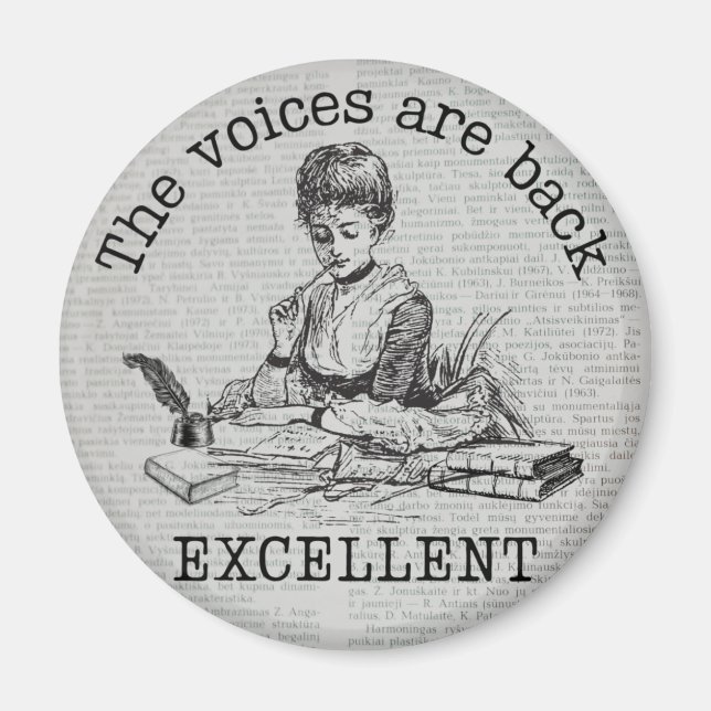 Aimant Les voix dans ma tête sont de retour...excellent"  (Devant)