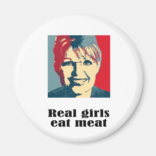 Aimant Les vraies filles mangent de la viande (Devant)
