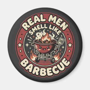 Aimant Les vrais hommes sentent comme le BBQ Cadeau drô