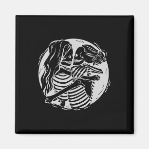 Aimant Lesbian Couple Lgbtq Pride Skeletons Kissing Valen