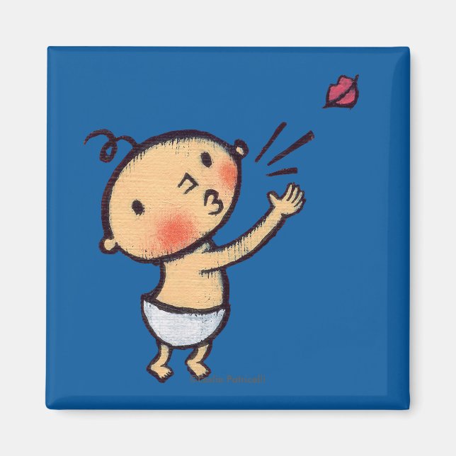 Aimant Leslie Patricelli Blow a Kiss Baby (Devant)