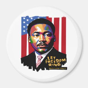 Aimant Let Freedom Ring, Citation de MLK, Histoire des No