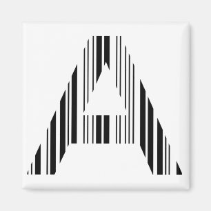 Aimant LETTRE A CODE BARRE Premier Motif de code barre in