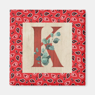 Aimant LETTRE BANDE BOIS & BandANE K