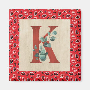 Aimant LETTRE BANDE BOIS & BandANE K