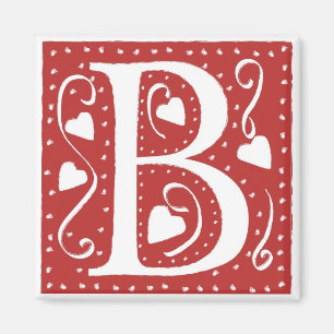 Aimant LETTRE COEUR mariage B