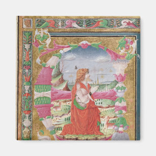 Aimant Lettre de Historiated "E" avec le chiffre du roi