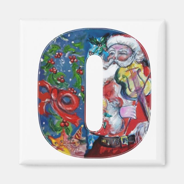 AIMANT LETTRE DE NOËL / PÈRE NOËL AVEC MONOGRAMME DE VIOL (Devant)