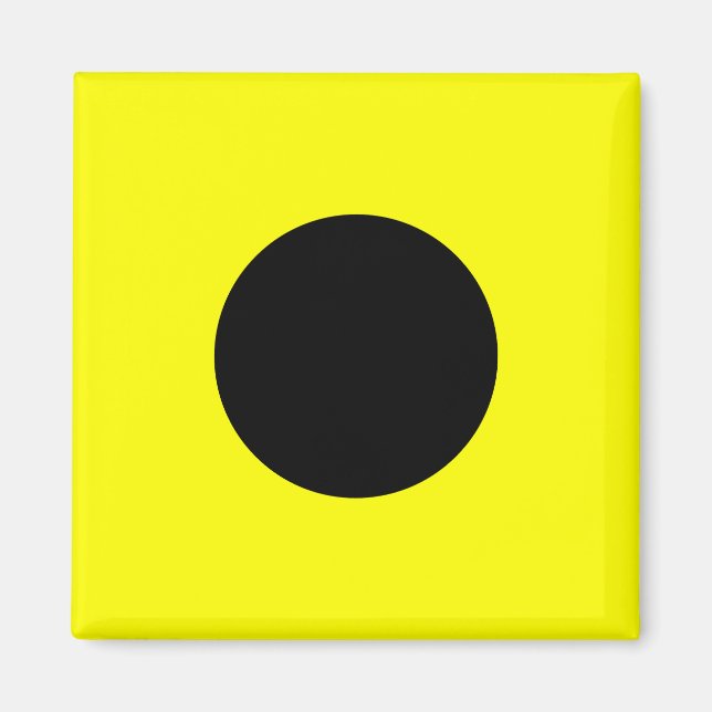 Aimant LETTRE DU Drapeau Nautique I (Inde) (Devant)