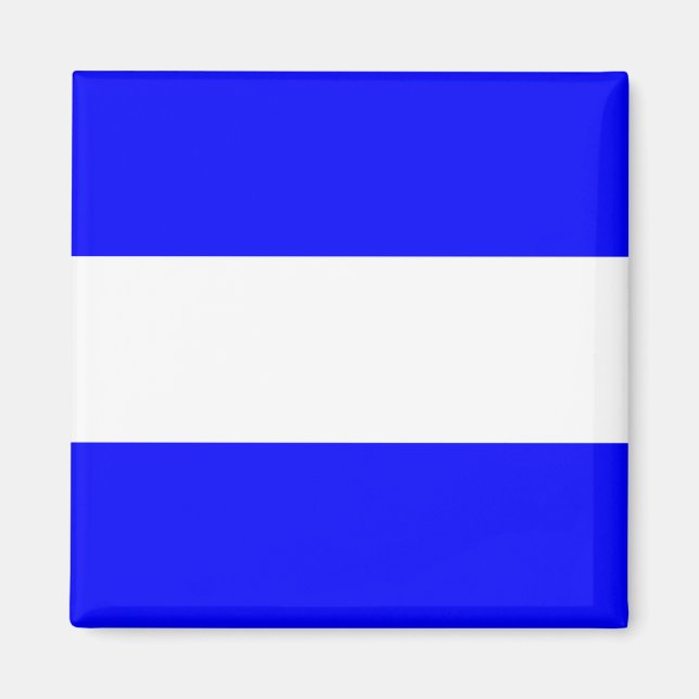 Aimant LETTRE DU Drapeau Nautique J (Juliett) (Devant)