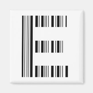 Aimant LETTRE E CODE BARRE Premier Motif de code barre in