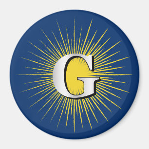 Aimant Lettre G - symbole maçonnique