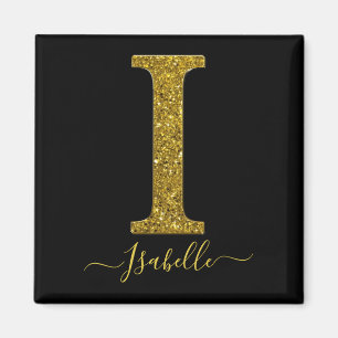 Aimant Lettre I Parties scintillant or