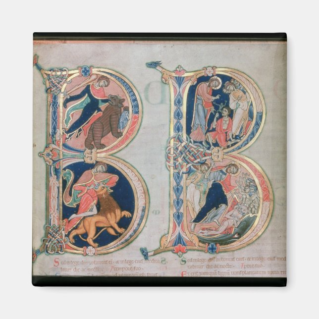 Aimant Lettre initiale 'B' Beatus vir - Béni est (Devant)