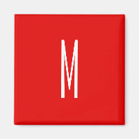 Lettre initiale Monogramme Style moderne Rouge Bla