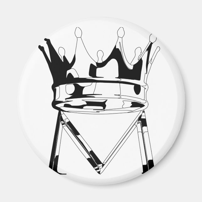 AIMANT LETTRE MAJUSCULE M AVEC NOIR ET BLANC DE LA COURON (Devant)