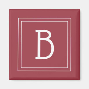 Aimant LETTRE MONOGRAPHIQUE MOYENNE Modèle INITIAL ROUGE