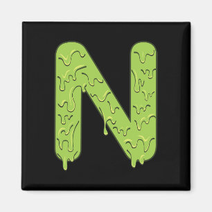Aimant Lettre N Alphabet Initiales Costume d'Halloween En
