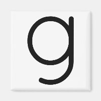 Lettre titre "g" magnétique