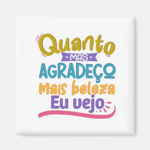 Aimant Lettres com frase em português brasileiro