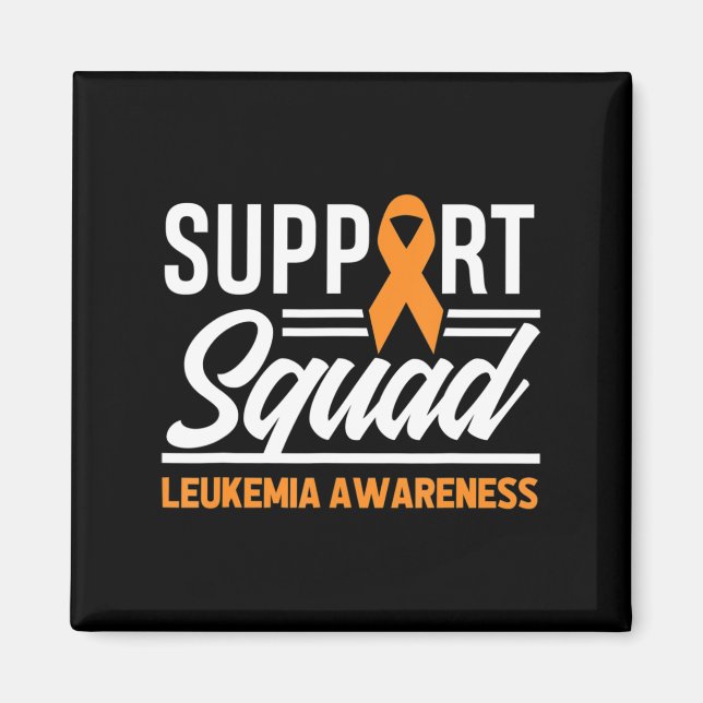 Aimant Leucémie Guerrier de soutien Escadron Leucémie Can (Devant)