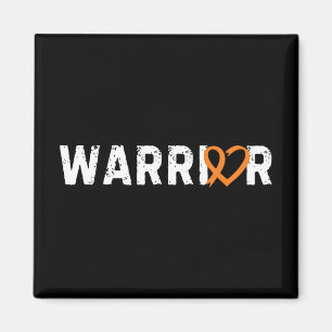Aimant Leucémie guerrière Cancer Coeur de combat Orange R