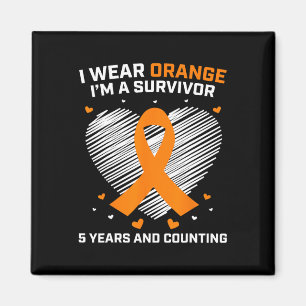 Aimant Leucémie Survivante Cadeaux 5 ans Cancer Gratuit L