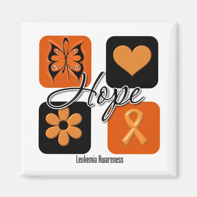 Aimant Leukemia Hope Love Inspirer la sensibilisation (Devant)