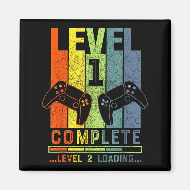 Aimant Level 1 Complete Gamer Gift 1 Years Wedding Annive (Devant)