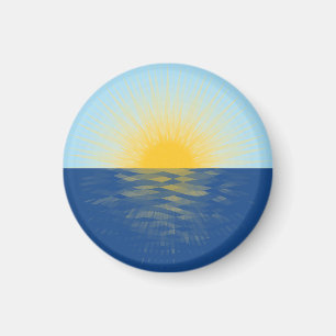 Aimant Lever de soleil sur l'océan Nouveaux débuts