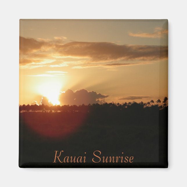 Aimant Lever du soleil hawaïen de Kauai (Devant)