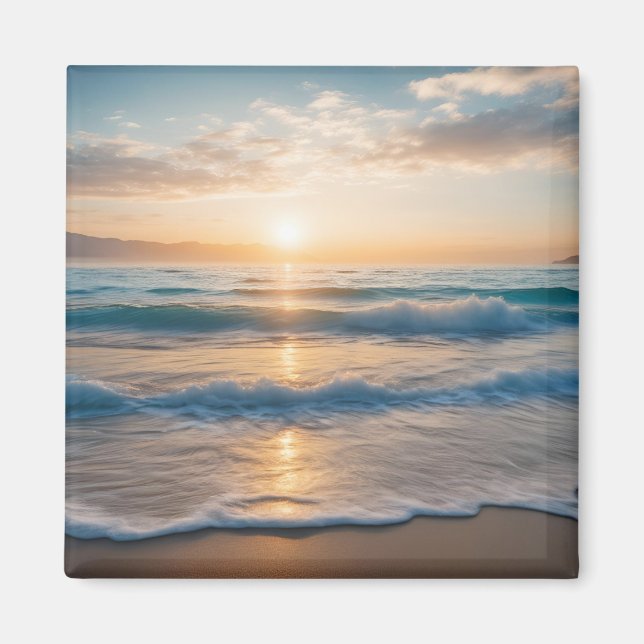 Aimant Lever du soleil sur la plage (Devant)