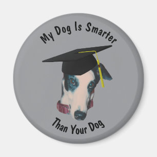 Aimant Lévrier Mon chien est plus intelligent que le vôtr