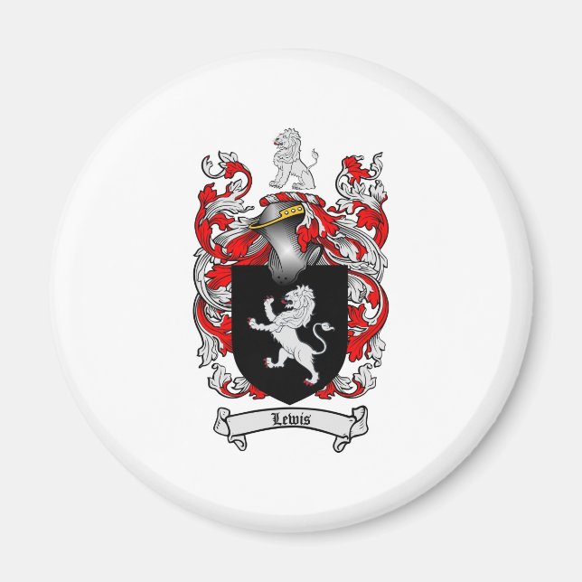 Aimant Lewis Family Crest - Lewis Armoiries (Devant)