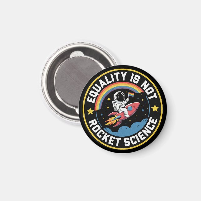 Aimant Lgbt Equality Pas Rocket Science Pride Ally (Recto/Verso)
