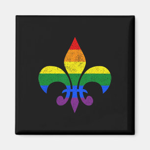 Aimant Lgbt français Fleur de Lis Mois de la fierté gay A